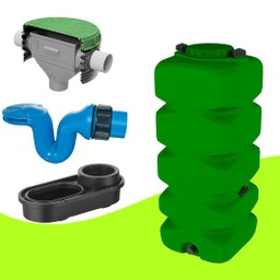 Depósito agua pluvial 1050 litros con kit